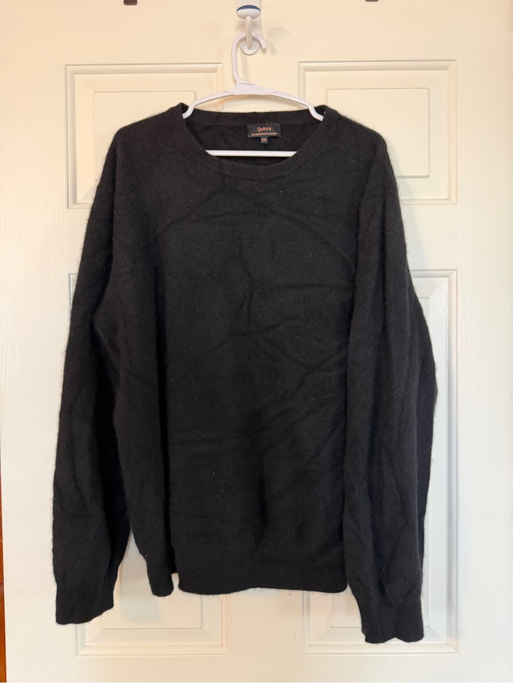 Quince 100% Mongolian Cashmere Black Crewneck Sweater - size XXL